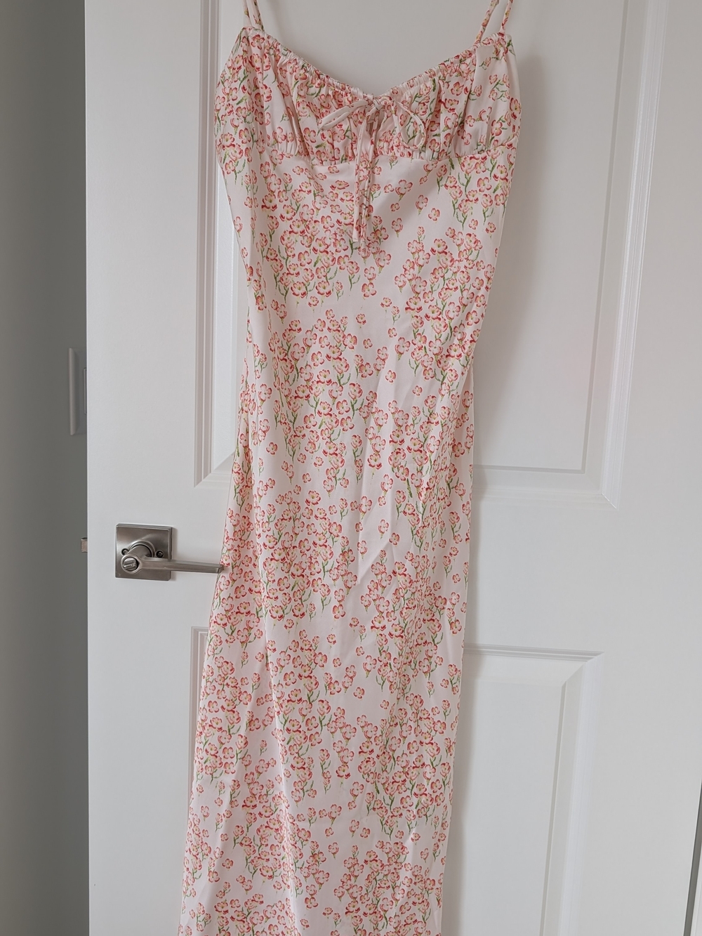 NWT H&M Floral Pink Spaghetti-Strap Maxi Dress